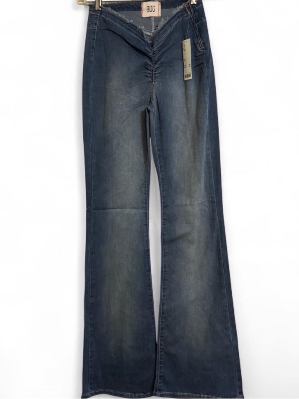 BDG Wide-Leg Flare Jeans in Dark Blue Wash